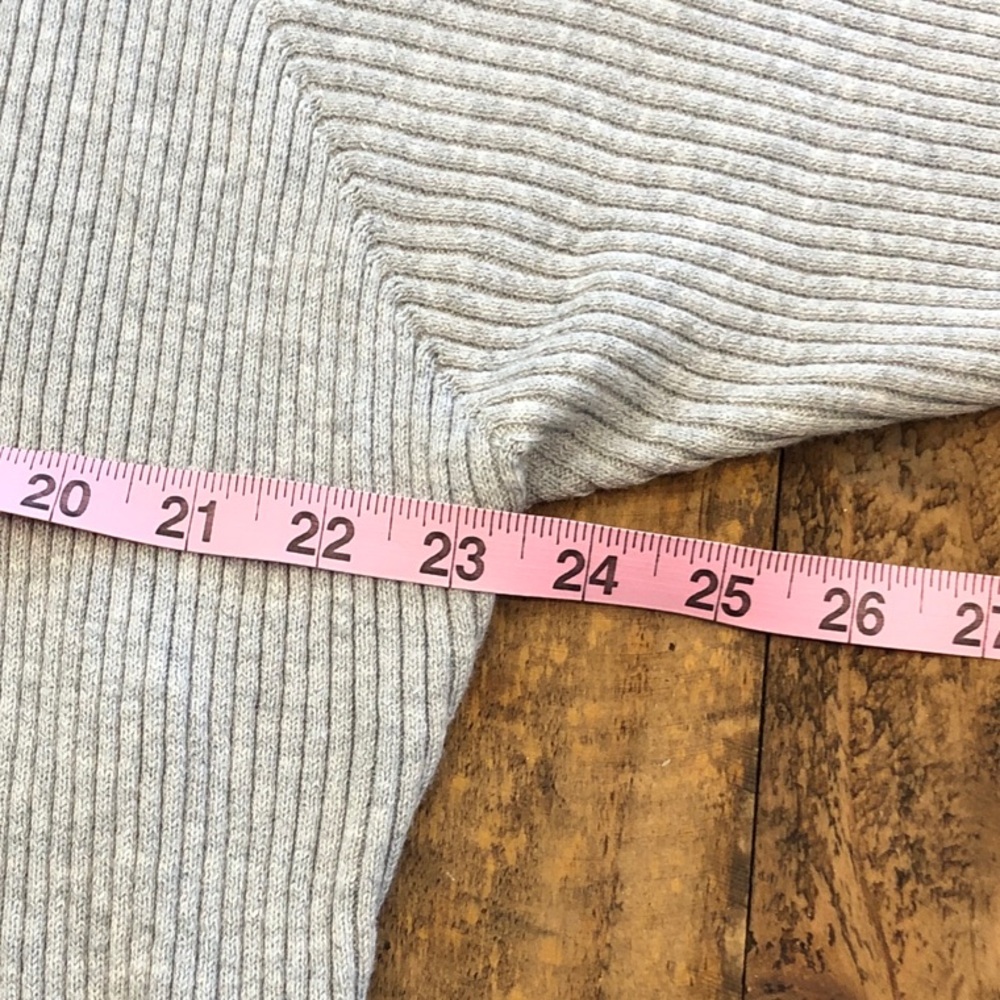 Chico's Light Gray Open-Front Ribbed Cardigan - Picture 5 of 8